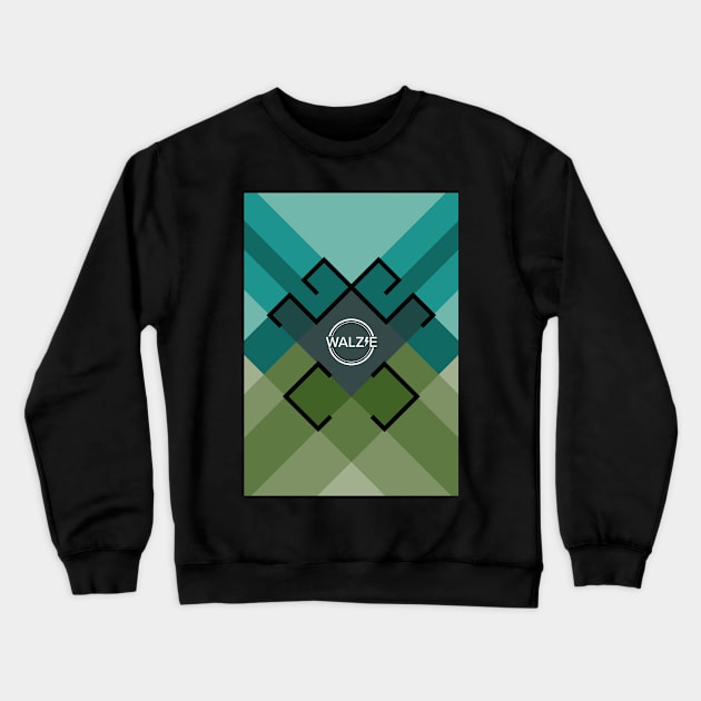 Colorful Runic Design Crewneck Sweatshirt by Walzie